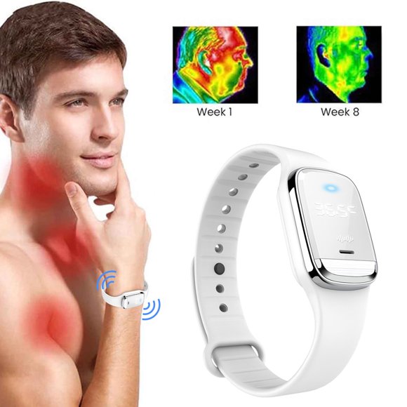 FcBaudy Ultrasound Fitness Bracelet Sports Wristbands Slender Figure Bracelet Electronic Wristbands With Clock And Temperature Monitoring USB Rechargeable Sports wristbands