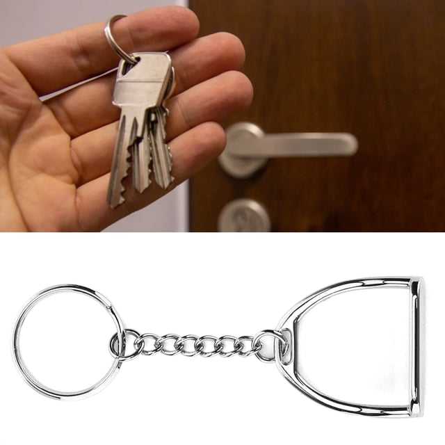 Llavero de herradura llavero de estribo llavero de filete de estribo llave plateada en forma de herradura para colgante de decoración de llaves de bolso ANGGREK Otros