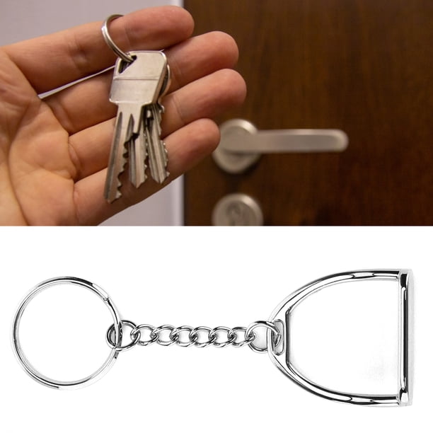 Llavero de herradura llavero de estribo llavero de filete de estribo llave plateada en forma de herradura para colgante de decoración de llaves de bolso ANGGREK Otros