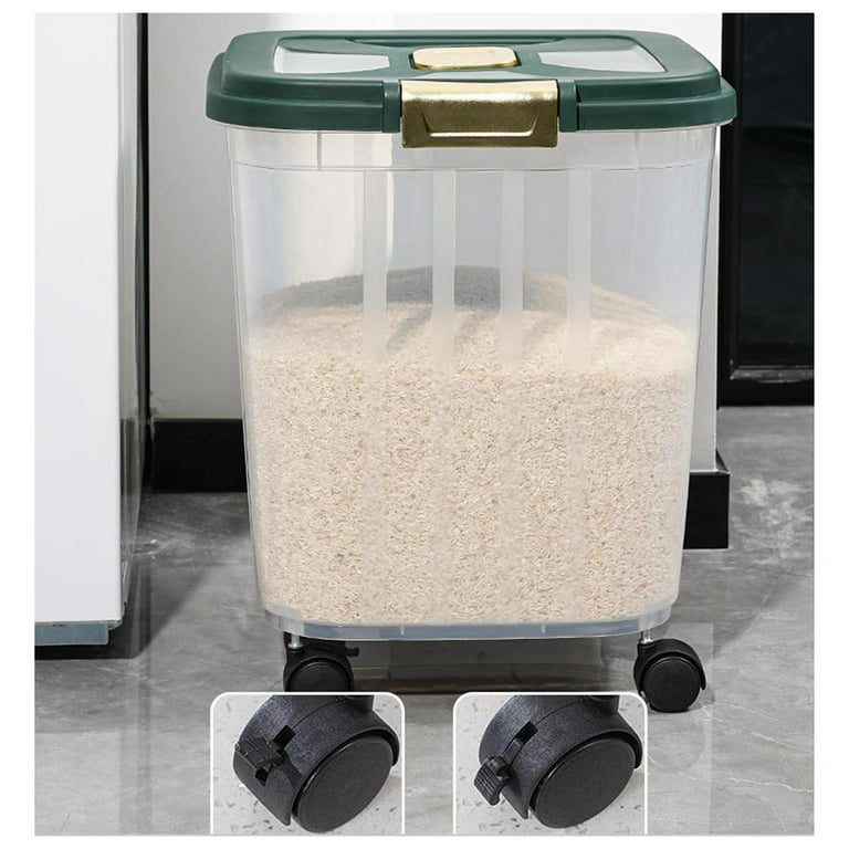 15 Kg Rice Box with Measuring Cup - Rice Airtight Storage Container  Moisture Proof Kitchen Organizer for