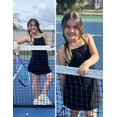 thumbnail image 2 of Oudiya Girls Summer Dress with Shorts Spaghetti Straps Romper Dresses with Pockets for Kids 5-15 Y, 2 of 7