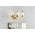 thumbnail image 6 of Hampton Bay Loveland 16.625 in. 3-Light Brass Bathroom Vanity Light Fixture with Clear Glass Shades, 6 of 6