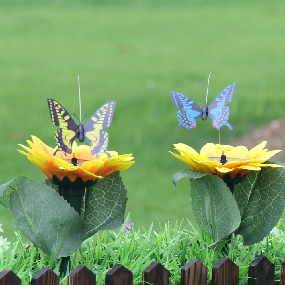 Plastic Solar Powered Flying Butterfly Bird Sunflower Garden Decorations  Stake Ornament Decor Butterflies Hummingbird Yard Decoration Funny Wind Up  Toys WLL668 From Crazyprice, $1.95