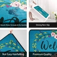 thumbnail image 3 of Spring/Summer Flowers Welcome Decorative Doormat, Non-Slip Cute Floral Wreath Door Mat for Indoor Outdoor Home Decoration, Durable Rug, Low-Profile Mat Entryway Front Porch Farmhouse Decor,30" x 17", 3 of 6