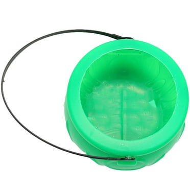 PTOOTP St Patrick's Day Table Decor Pumpkin Bucket Holder Green Plastic 1Pack