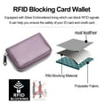 thumbnail image 2 of Women RFID Credit Card Holder Leather Credit Card Wallet Small Zipper Wallet with 14 Card Slot, 2 of 5