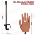 thumbnail image 5 of Mano de práctica para uñas acrílicas, mano de práctica de uñas de silicona con soporte, mano falsa flexible para práctica de uñas, maniquí de mano de entrenamiento de uñas para principiantes, tecnolog, 5 of 5