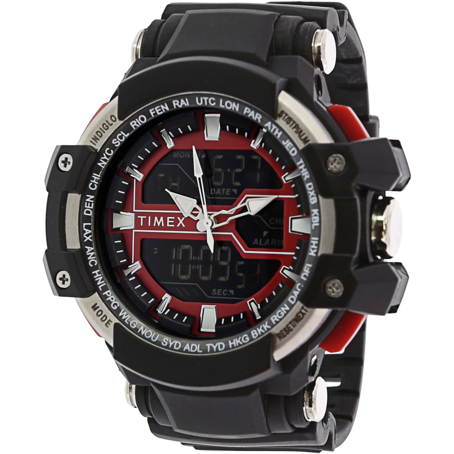 Timex - Timex Men's Tactic TW5M22700 Black Rubber Quartz Sport Watch