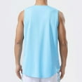 thumbnail image 5 of Wyobmus Men's Sport Tank Top Gym Workout Undershirt Sleeveless Muscle Shirts Crewneck Solid Loose Fit Shirt A-Blue, 5 of 6