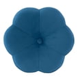 thumbnail image 3 of Linon Adult Floral Inspired Boho Chrome Base Vanity Stool Table Set, Navy Velvet, 3 of 12