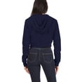 thumbnail image 3 of Women's Basic Casual Cotton Fleece Long Sleeves Solid Full-Zip Cropped Sweatshirt Hoodie, 3 of 4