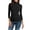 Black, variant on Women's Turtleneck Tops 3/4 Sleeve Slim Blouse Casual Basic High Neck Solid Fashion Comfy Street Tee, Black S