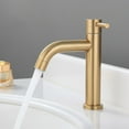 thumbnail image 4 of MYG Bec Cascade Robinet de Salle de Bain, Robinet de Lavabo à Poignée Unique, Robinet de Lavabo Rv, Mélangeur de Bassin, Or Brossé (S), 4 of 9
