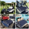 thumbnail image 6 of Golf Cart Seat Covers for 2 Seater, Pure Dark Blue Soft Microfiber Cart Seat Towel Blanket, Simple Solid Color Absorbent Breathable Non Slip Bench Seats Protector for Golf Course 51"x31", 6 of 9
