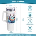 thumbnail image 3 of Octopus Colorful 40 oz Tumbler with Handle Insulated&nbsp;Travel Mug&nbsp;Lid Straw Leak Proof Steel Vacuum Water Bottles Glasses Fits in Car Cup Holder, 3 of 7