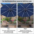 thumbnail image 2 of Autlaycil 10 ft Solar Patio Umbrellas with 8 Strip Lights for Market Outdoor Pool, Steel Tilt Crank-Navy Blue, 2 of 6
