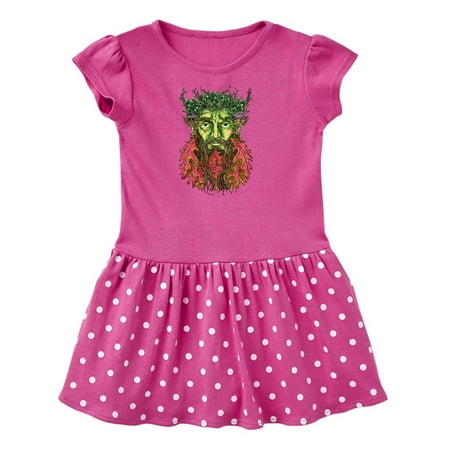

Inktastic Autumnal Equinox Green Man Gift Toddler Girl Dress