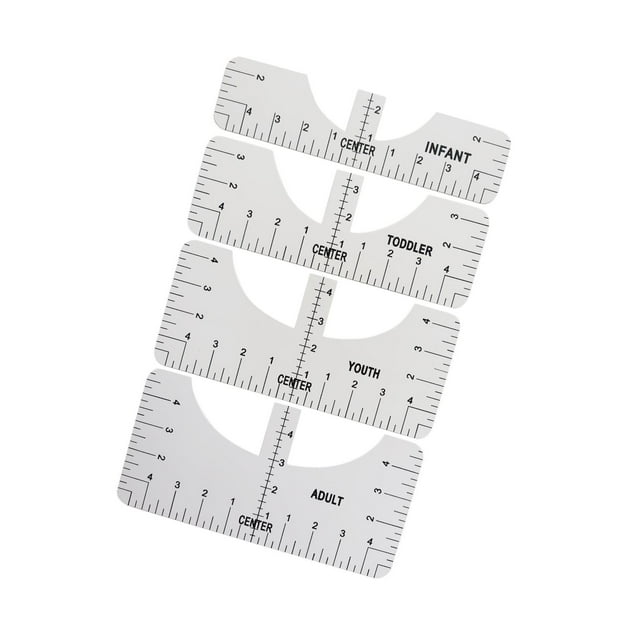 fastboy Handy T-Shirt Ruler Tool Alignment Craft Tool Guide 5PCS Accurate Centering for Flawless Designs Clear 4 Pcs 1Set