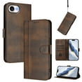 thumbnail image 4 of Leather Phone Case for iPhone 16E/iPhone SE 2025/iPhone SE4 Case,Retro Style PU/TPU Folio Wallet Case, Premium Folio Cover with [Card Slots] and [Kickstand],Magnetic Book Style Wallet-F8, 4 of 7