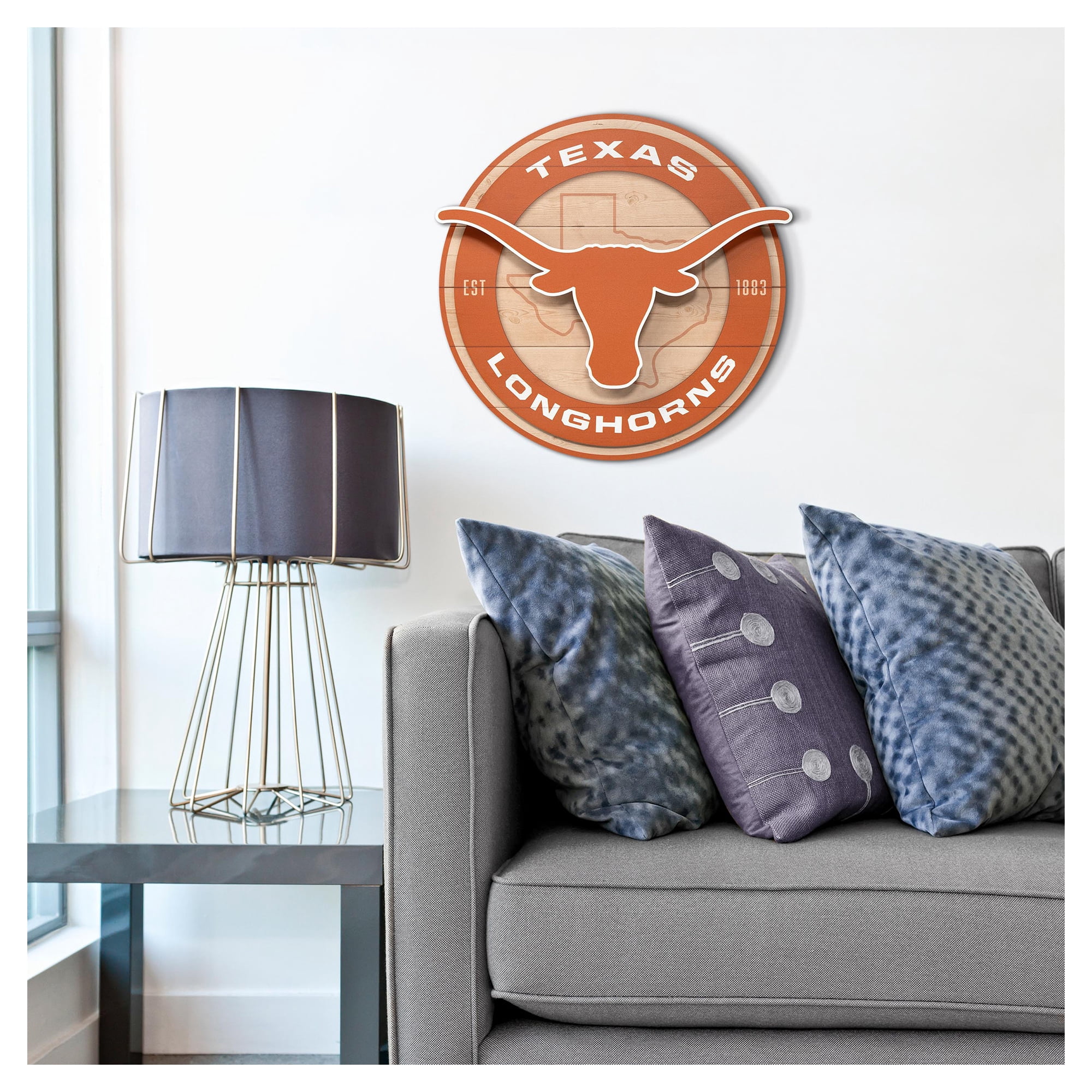 IDNA Texas Longhorns 15" x 15" 3DX Logo Circle Backer Wall Art