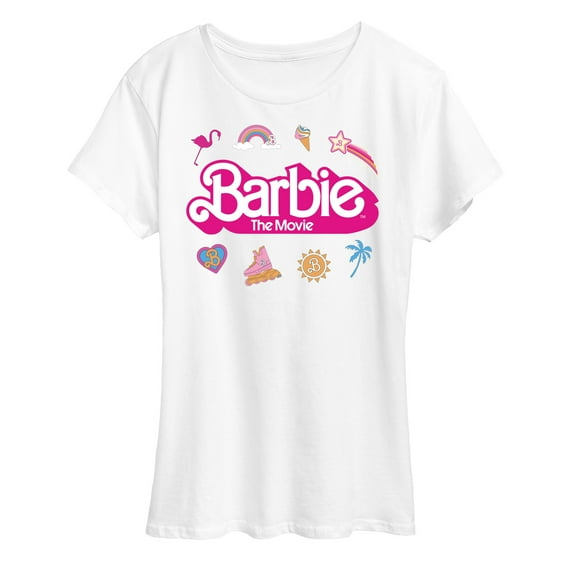 Barbie the Movie - Movie Logo Icons - Women's Short Sleeve Graphic T-Shirt