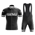 thumbnail image 2 of FAEMA-Conjunto de maillot de ciclismo retro para hombre, pantalones de manga corta, maillot clásico de triatlón y ciclismo de montaña, color negro, 2 of 5