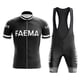 thumbnail image 2 of FAEMA-Conjunto de maillot de ciclismo retro para hombre, pantalones de manga corta, maillot clásico de triatlón y ciclismo de montaña, color negro, 2 of 4
