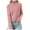 Pink, variant on Women Stand Collar Neck Slim Sweaters Soft Warm Elastic Pullover Tops Women Pullover Nylon Sweatshirt Womens Lightweight Sweatshirt Half Zip Fuzzy Pullover plus Size Women Sweatshirts