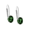 Gem Stone King 1.60 Ct 7x5mm Emerald Envy Mystic Topaz Silver Plated Brass Dangling Earrings with Lever Back