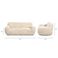 thumbnail image 4 of Cream Beige Faux Fur Summit 83" 3 - Ensures Unparalleled Softness And A Fashionable Design In Combines Luxury Comfort With Sinuous Spring Seat Suspension, 4 of 6