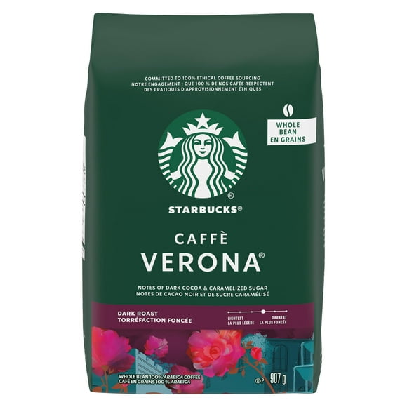 Starbucks Caffè Verona Dark Roast Coffee Whole Bean 907 g, 907 G