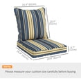 thumbnail image 3 of Outsunny Outdoor Chair Cushions with Backrest for Garden Patio, Blue, 3 of 10