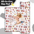 thumbnail image 4 of Fireman and Sign White Pattern Teens Toddler Nap Mat with Pillow, Sleeping Mat Bag for Preschool Daycare 60"x20", 4 of 6