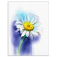 thumbnail image 2 of White Gerbera Daisy in Blue - Large Flower Canvas Wall Art, 2 of 3