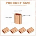 thumbnail image 2 of Uxcell 1/16"(1.5mm) Wire Rope Stop Sleeve, Copper Crimping Loops Sleeve Oval Crimp Ferrules for Wire Rope and Cable Ferrule, Gold 25Pcs, 2 of 7