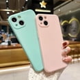 thumbnail image 4 of Phone Case for iPhone 13 Mini 5.4 inches, Frosted TPU Solid Color  Edges Precise Camera Protection Shockproof Phone Covers for Women Men Boy Girls (Light Blue), 4 of 11