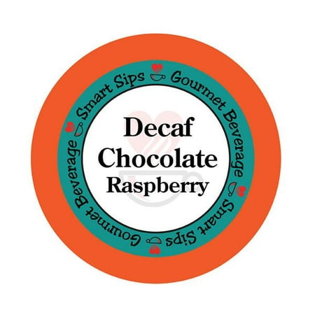 Smart Sips Coffee Decaf Chocolate Raspberry Flavored Coffee Single Serve Cups, 24 Count, Compatible With All Keurig K-cup Machines, Decaffeinated Flavored
