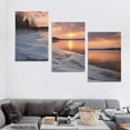 thumbnail image 4 of Nawypu  Canvas Wall Art Prints Scenic winter landscape lake sunset at evening time Finland Stretched & Framed Large Size Painting Poster Artwork Home Ready to Hang 12''x16''X3 Panels, 4 of 4