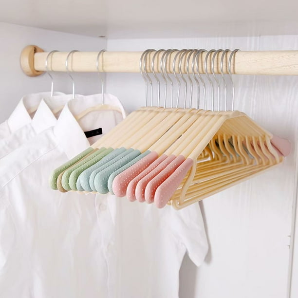 12Pcs Nonslip Coat Hangers Space Saving Clothes Hangers Drying Rubber
