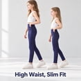 thumbnail image 7 of CALLINOX Girls Leggings High Waist Stretch Athletic Yoga Pants With Pockets For Kids 4T-16, 7 of 7