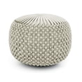 thumbnail image 1 of SIMPLIHOME Renee Poufs Ronds, 20 Pouces, Crème, 1 of 5