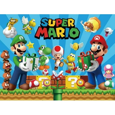 Super Mario Backdrop Banner Birthday Decorations Party Supplies Poster Movie Theme Background for Photography Kids