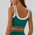thumbnail image 4 of vigerkar Women Sexy Double Layered Scoop Neck Crop Tank Dance Top Going Out Sports Workout Outfits (Green, XL), 4 of 4