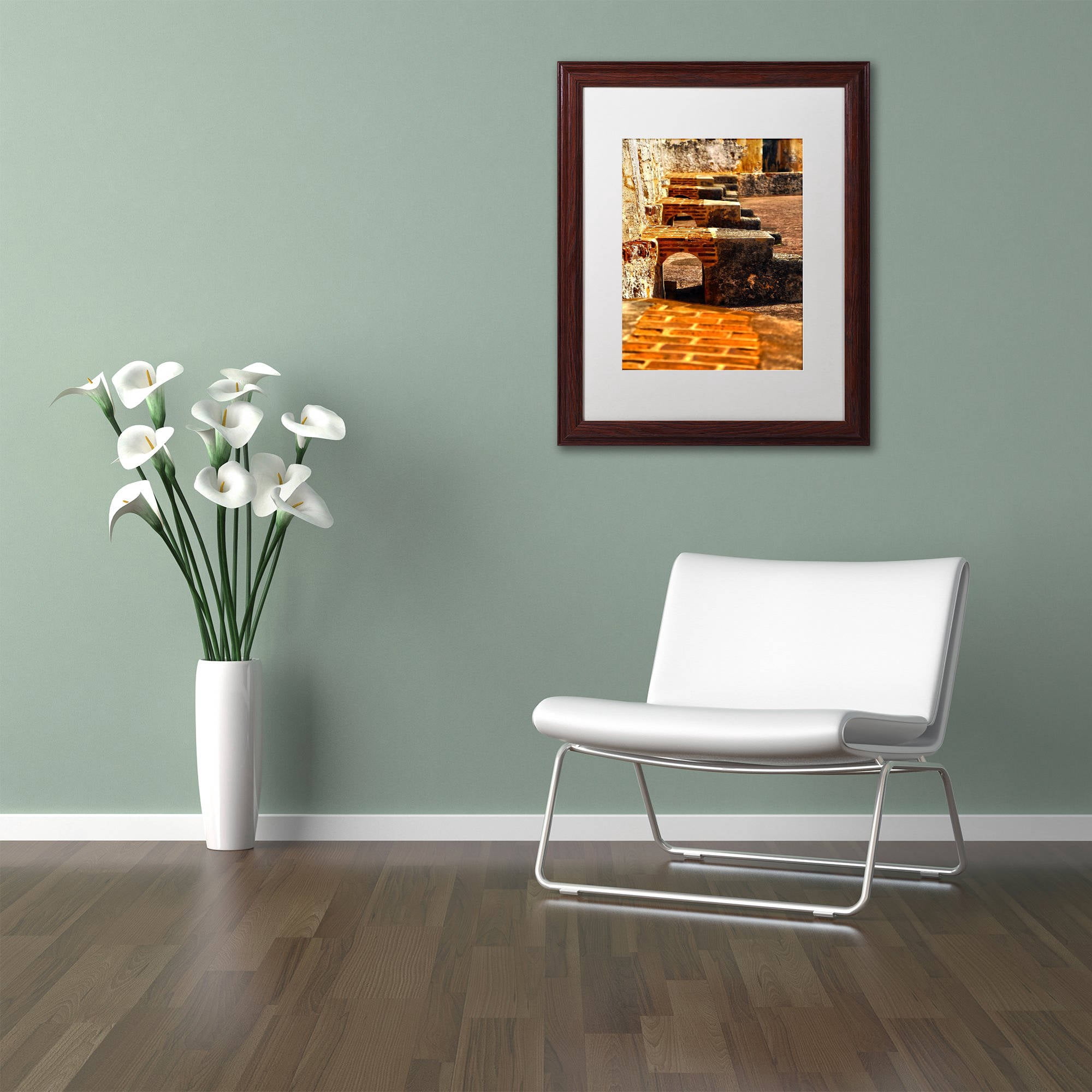 Trademark Fine Art "Castillo de San Felipe del Morro 10" Canvas Art by CATeyes, White Matte, Wood Frame