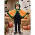 thumbnail image 5 of RUINIXCW Toddler Baby Girl Boy Halloween Pumpkin Costume Kids Infant Baby Fall Winter Poncho Plush Pumpkin Cloak Fancy Party Cape Funny Cosplay Outfit, 5 of 8