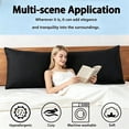 thumbnail image 6 of BedTreat Full Body Pillow Insert with Pillowcase for Adults,Long&Fluffy Pillow for Side Sleeper,Soft&Breathable (20X54,Black), 6 of 7