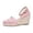 Pink, variant on Women‘s Lightweight Wedge Sandals, Closed Toe Hollow Out Comfortable Walking Sandals with Memory Foam Footbed, Adjustable Buckle Strap, Multiple Colors Available