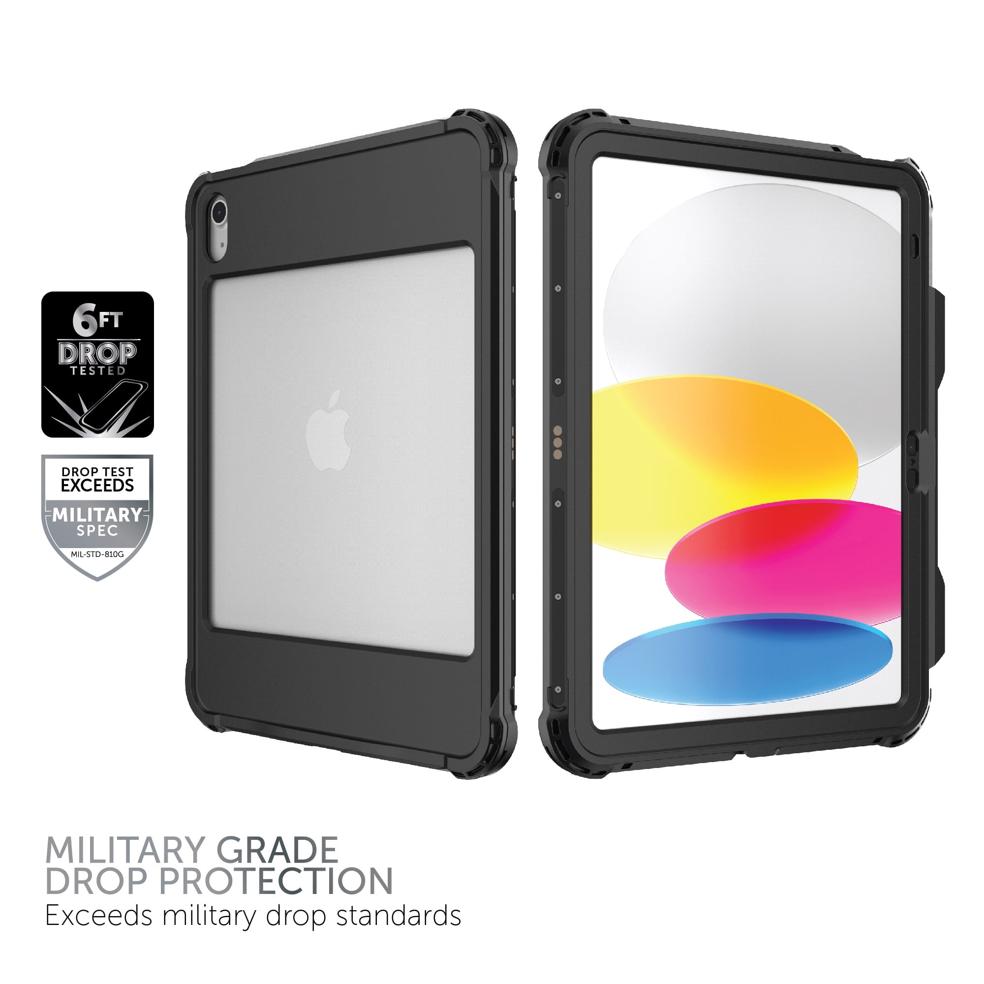 Body Glove Tidal Waterproof Tablet Case for iPad (A16) / iPad (10th generation) - Black/Clear