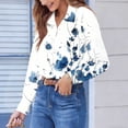 thumbnail image 4 of Abomasnow Button Down Shirts for Women Dressy Casual Floral Printed Long Sleeve Blouse Business Work Tops S-2XL, 4 of 6