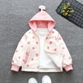 thumbnail image 3 of GYRATEDREAM Toddler Baby Girls Lightweight Hooded Jacket Outwear Kids Cartoon Print Zipper Outdoor Windbreaker Children Spring Fall Trench Coat for 13 Months-6 Years, 3 of 8
